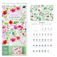 Kalendarz motywacyjny 22x46 Kwiaty Interdruk